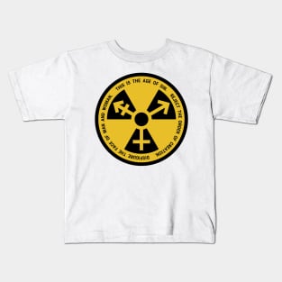 Trans Radiation - Papal Text - Yellow Circle Kids T-Shirt